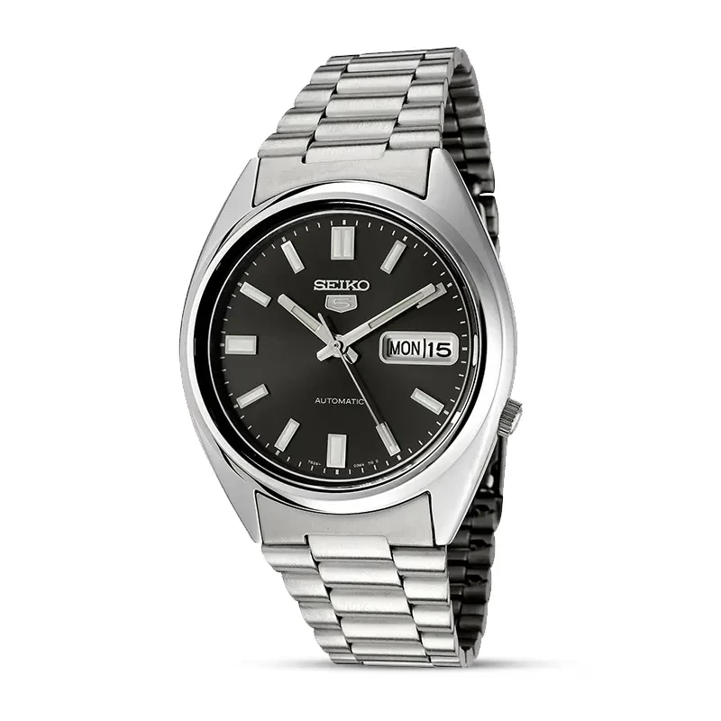 Seiko 5 Automatic Black Dial Day Date Men's Watch | SNXS79K