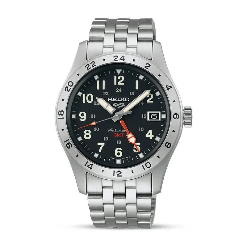 Seiko 5 Sports Field GMT Black Dial Men's Watch | SSK023K1