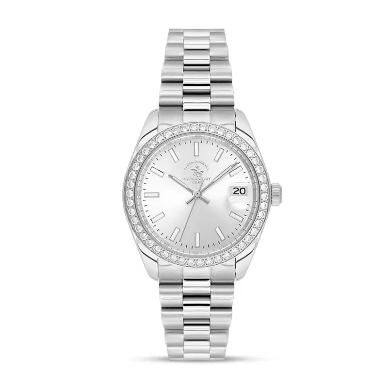 Santa Barbara Polo & Racquet Club Silver Dial Ladies Watch | SB.4.10017-1