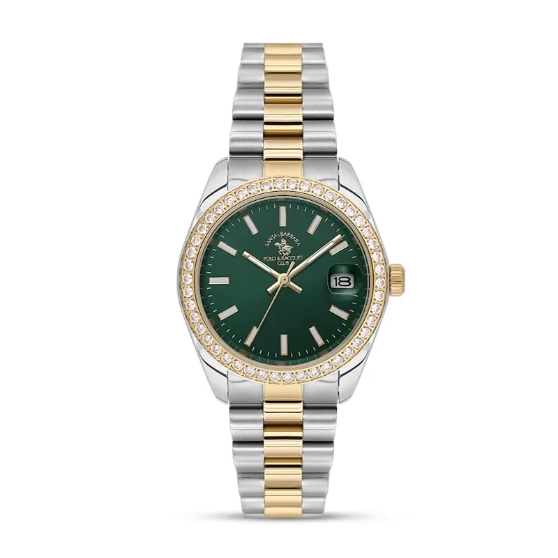 Santa Barbara Polo & Racquet Club Green Dial Ladies Watch | SB.4.10017-5