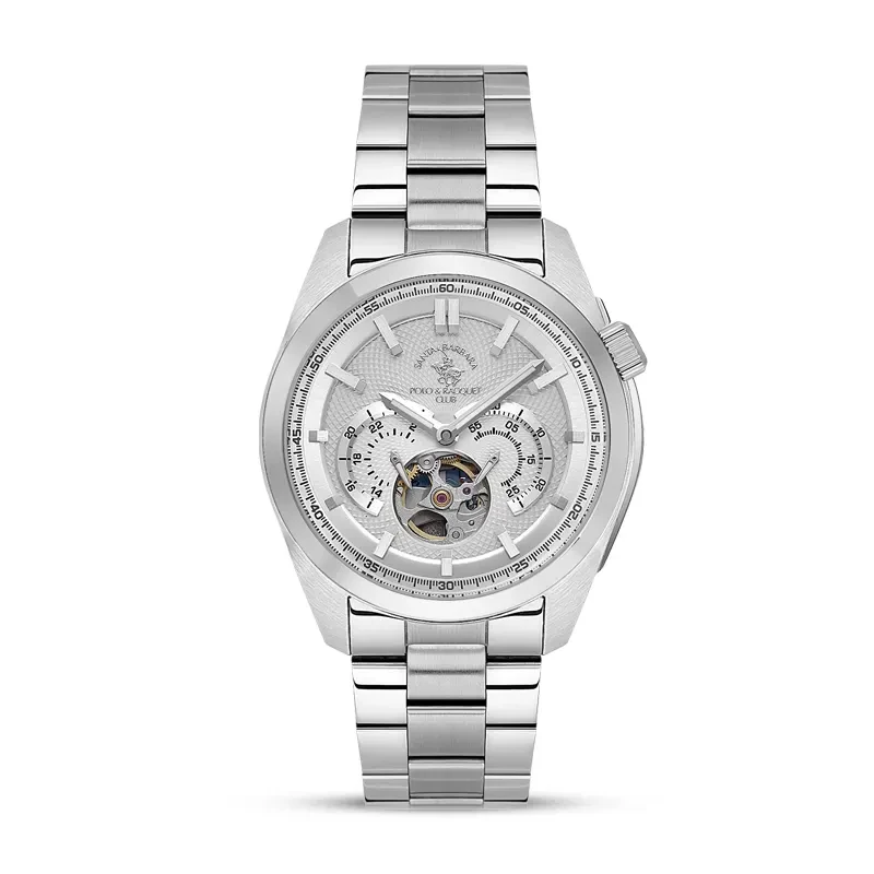 Santa Barbara Polo & Racquet Club Automatic Silver Dial Men's Watch | SB.1.10628-1