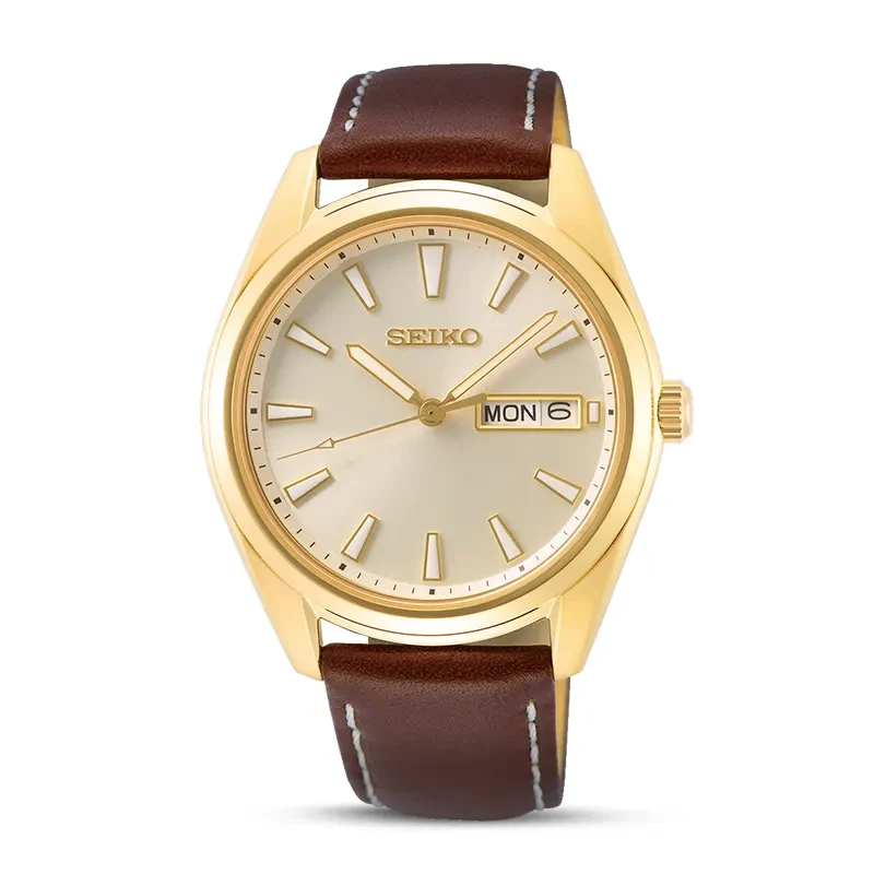 Seiko Essentials Champagne Dial Sapphire Crystal Men’s Watch | SUR450