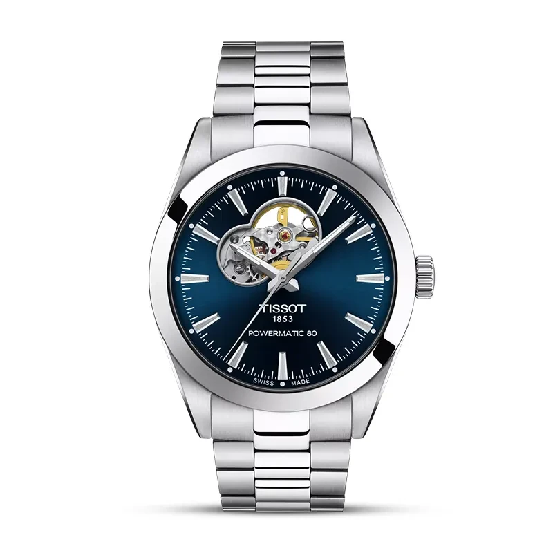 Tissot Gentleman Powermatic 80 Open Heart Blue Dial Men's Watch | T127.407.11.041.01