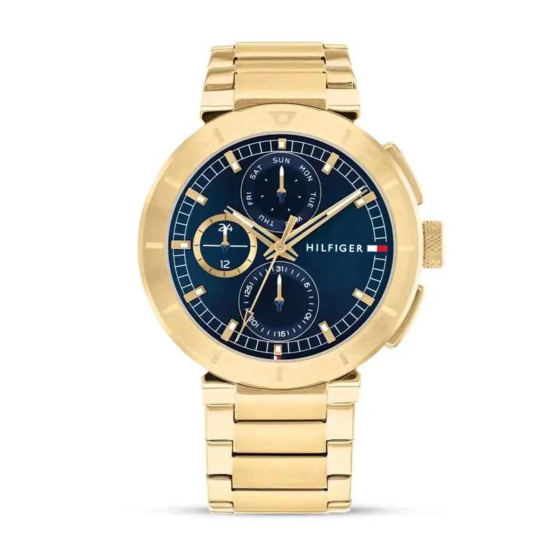 Tommy Hilfiger Lorenzo Gold-tone Black Dial Men's Watch | 1792118
