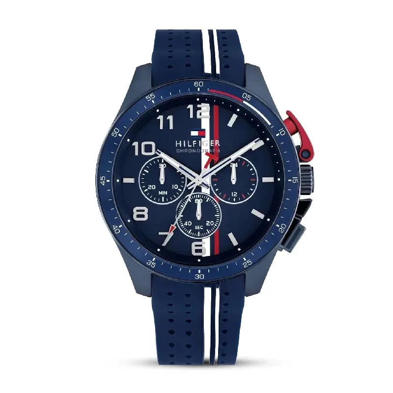 Tommy Hilfiger Bank Chronograph Blue Dial Men's Watch | 1792169