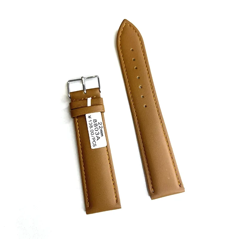 Classic 22mm Brown Genuine Leather Strap