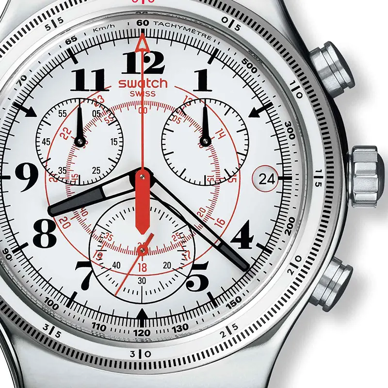 Swatch Back To The Roots White Dial Men's Watch | YVS414GD