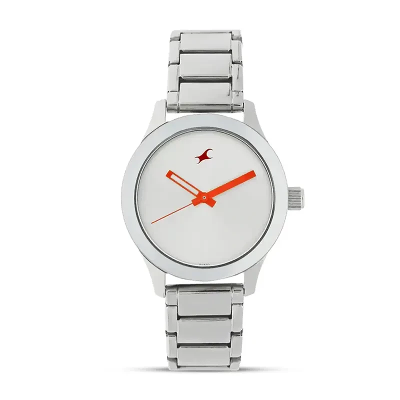 Fastrack 6078SM02 Monochrome White Dial Ladies Watch