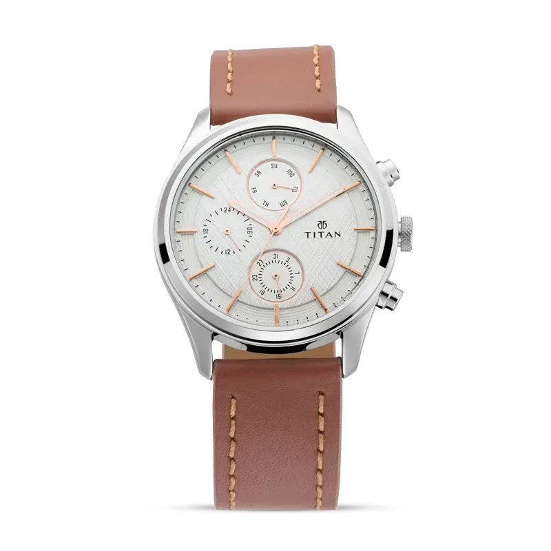 Titan 1805SL01 Workwear Silver Dial Men's Watch