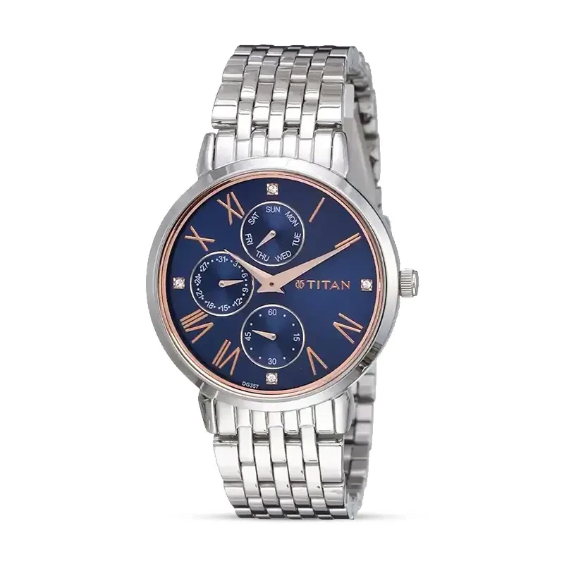 Titan 2569SM01 Workwear Blue Dial Ladies Watch