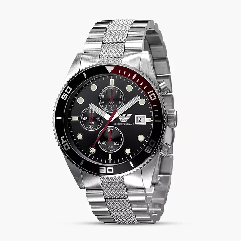 Emporio Armani Sportivo Chronograph Black Dial Men's Watch | AR5855