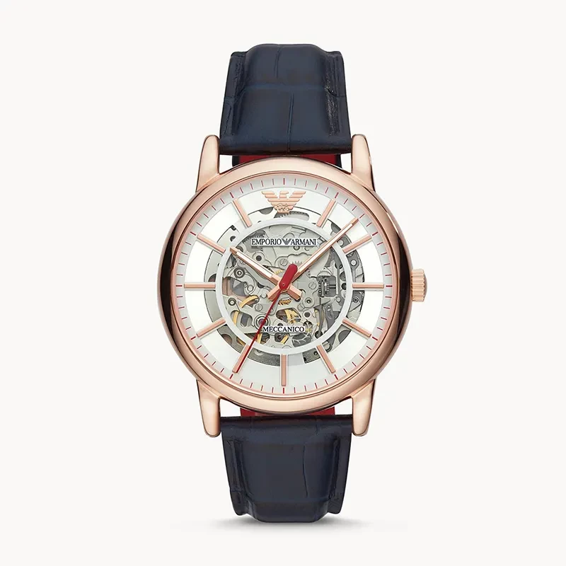 Emporio Armani White Skeleton Dial Men's Watch | AR60009
