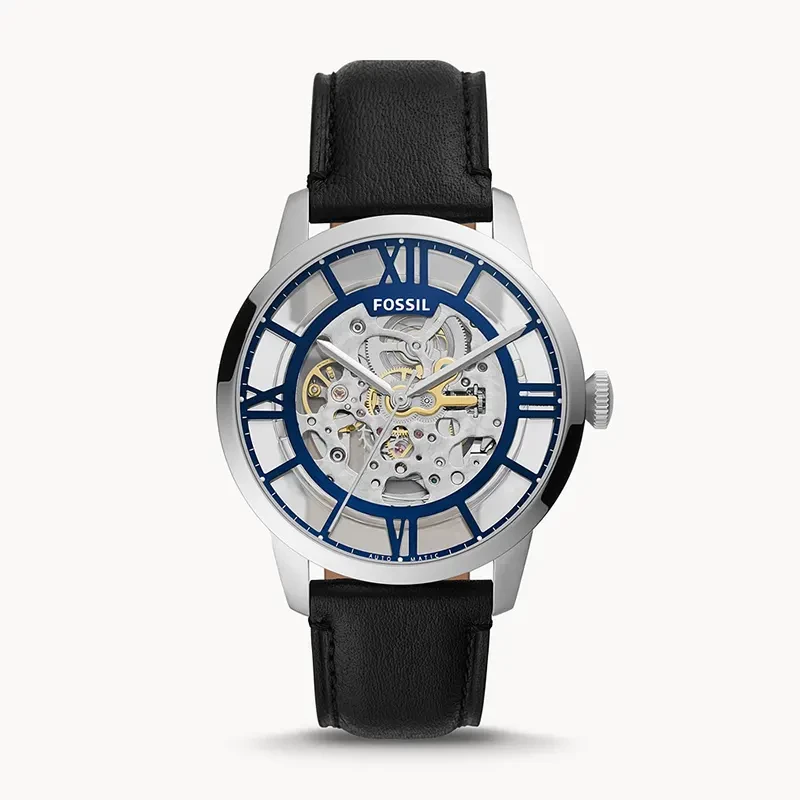 Fossil Townsman Automatic Blue (Skeleton Center) Dial Men's Watch | ME3200