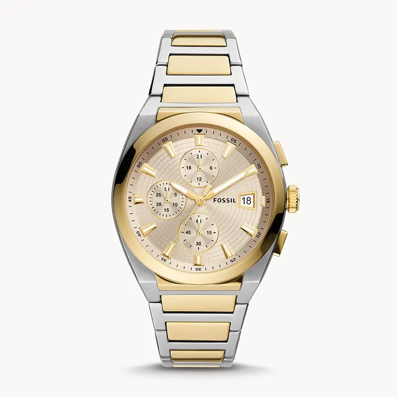 Fossil Everett Chronograph Cream Dial Men's Watch | FS5796