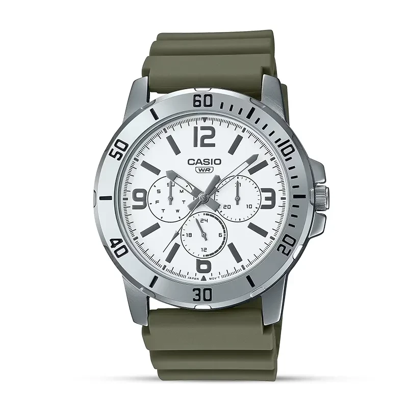Casio MTP-VD300-3BUDF Chronograph White Dial Men’s Watch