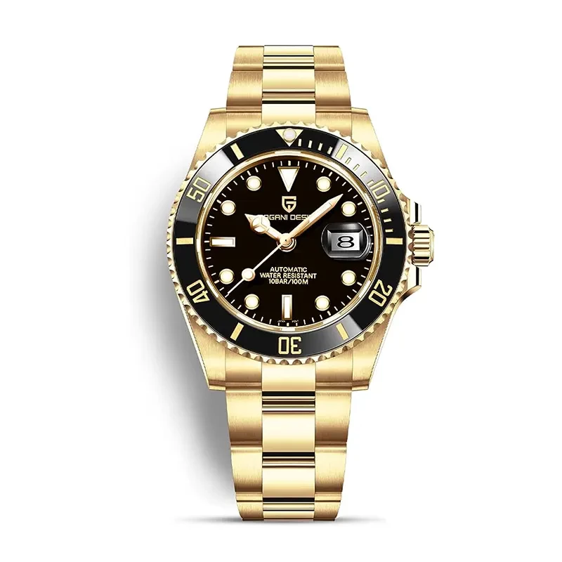 Pagani Design PD-1661 Submariner Automatic Gold-tone Men's Watch
