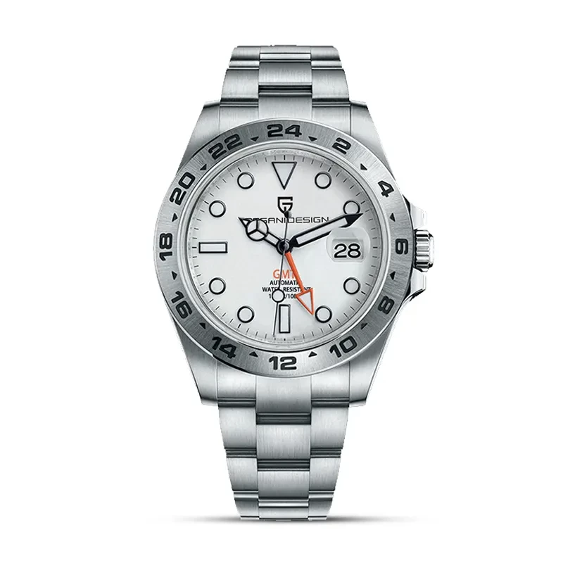 Pagani Design PD-1682 Explorer II GMT White Dial Men's Watch