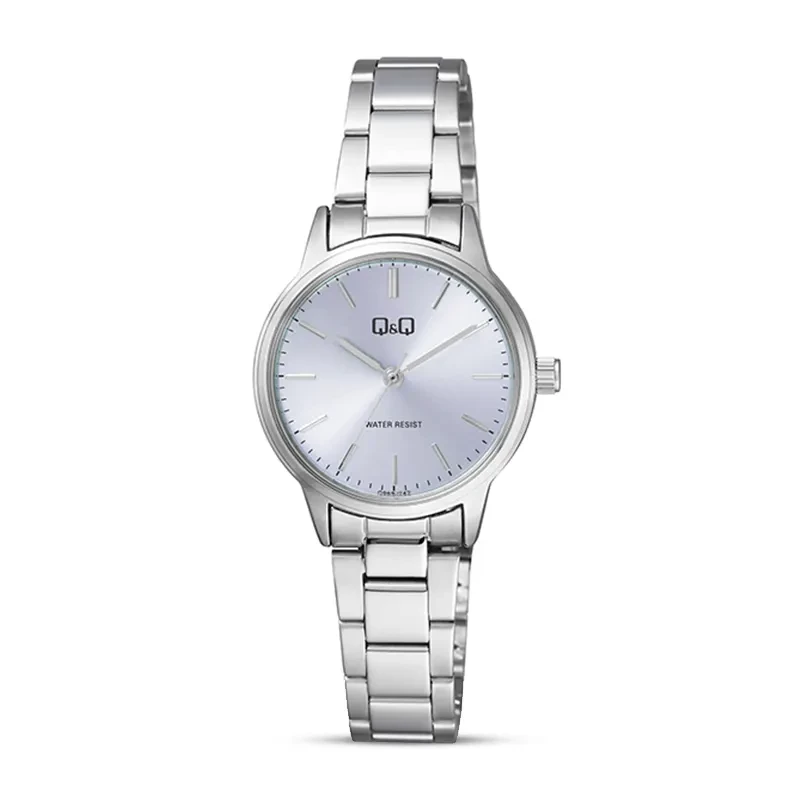 Q&Q Q969J232Y Light Blue Dial Silver-tone Ladies Watch