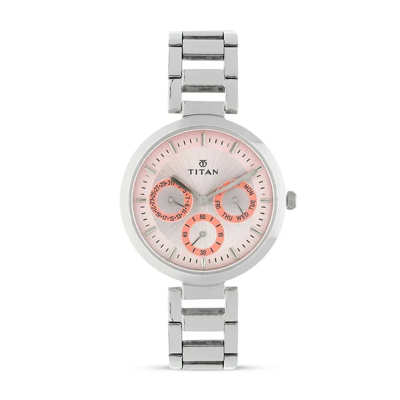 Titan 2480SM05 Workwear Pink Dial Ladies Watch