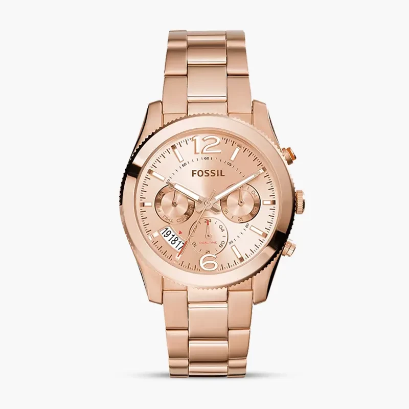 Fossil Perfect Boyfriend Multifunction Rose-Tone Ladies Watch | ES3885