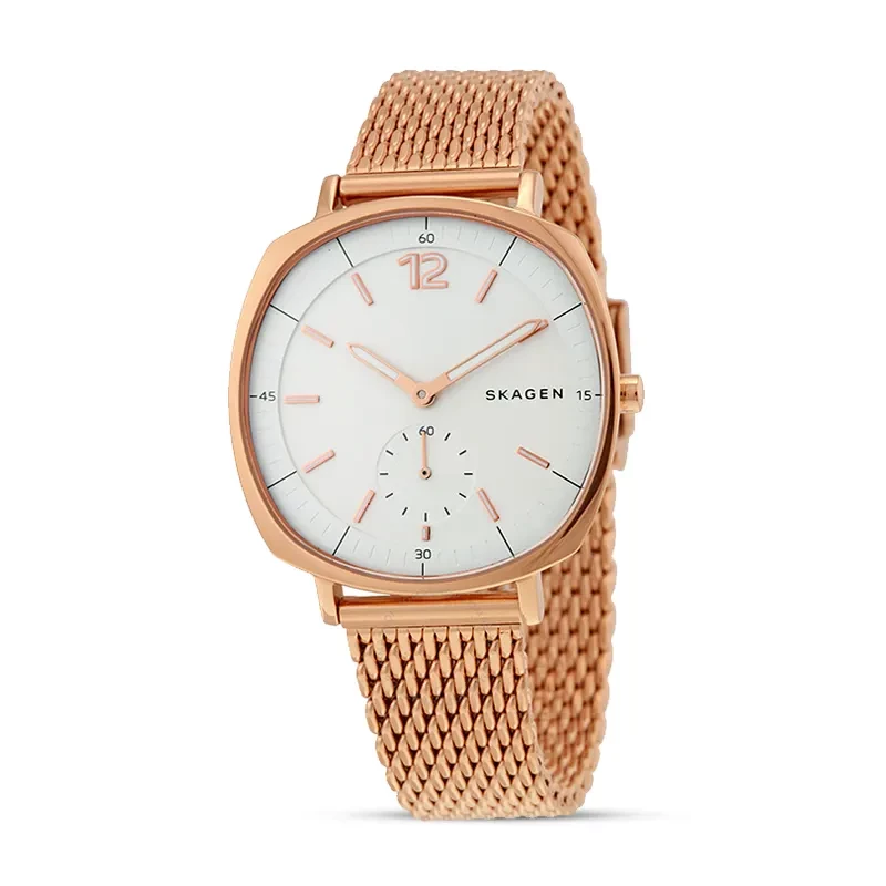 Skagen Rungsted SKW2401 White Dial Rose Gold-tone Ladies Watch