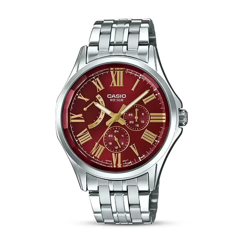 Casio Enticer MTP-E311DY-4AV Maroon Dial Men's Watch