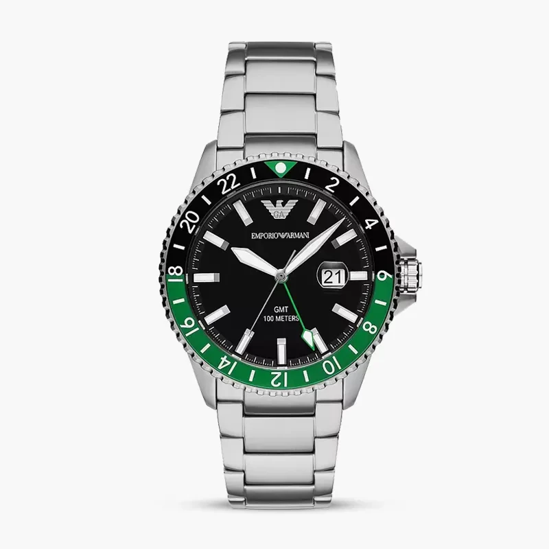 Emporio Armani Sea Explorer GMT 'Batman' Men's Watch | AR11589