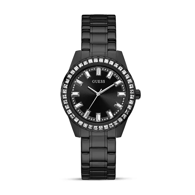 Guess Sparkler Crystal Black Dial Ladies Watch | GW0111L4